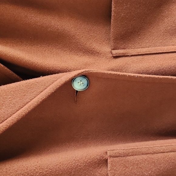 Topshop Carly Rust Orange brown coat petite 2 - Picture 4 of 10